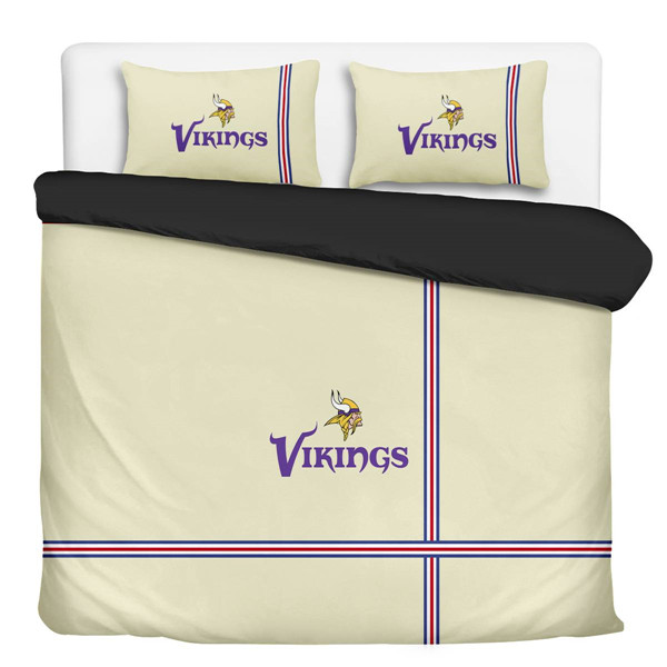 Minnesota Vikings 3-Pieces Full Bedding 001